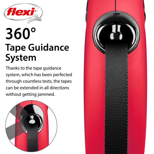 flexi flexi New Classic flexi Lead with Tape, Large, 8 m, Red 2