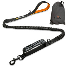 Sweetie Bungee Dog Lead Shock Absorber - Strong Leash 4FT to 5.6FT Long with Soft Padded Handle & Traffic Handle - Reflective Anti Pull Leads for