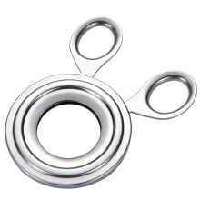 Egg Shell Cutter Stainless Steel Boiled Egg Topper for Precision Shell Removal, Silver Kitchen Tool