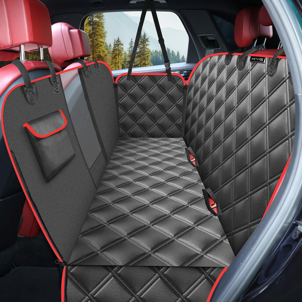 Kyg Car Seat Cover With Hammock And Side Protection - Durable Scratch Proof And Waterproof Pet Protector For Cars/Trucks/Suv With Mesh Window - 135 X 5051222119761