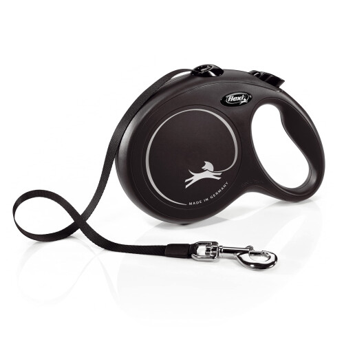 flexi flexi - L strap new classic belt 8 m, Black