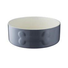 Mason Cash Colour Mix Grey Dog Bowl 20cm |1.5 Litre Capacity |Stoneware Pet Bowl for Food & Water | Dishwasher, Freezer & Microwave Safe