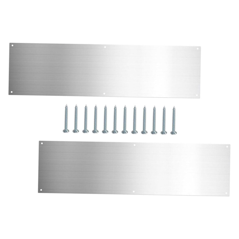 Stainless Steel Door Kick Plate ScratchâResistant Indoor Outdoor Commercial And Residential Use 9070919386374