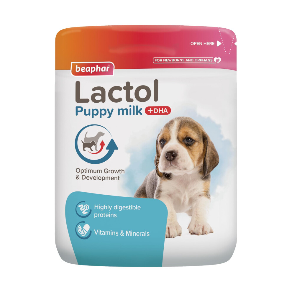Beaphar - Lactol Puppy Milk 500G - Milk Replacer & Complete Feed For Newborn & Weaning Puppies For Growth & Development ? Contains Dha, Vitamins &
