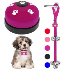 KEXIAVA 2 Pcs Dog Bells Toilet Training Dog Doorbell Dog Training Bell for Puppy Potty Adjustable Strap Dog Door Bell and Communication Device Dog