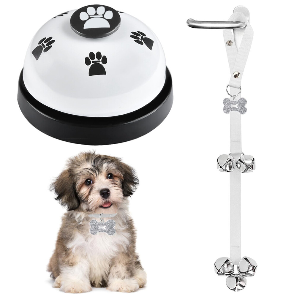 Kexiava 2 Pcs Dog Bells Toilet Training Dog Doorbell Dog Training Bell For Puppy Potty Adjustable Strap Dog Door Bell And Communication Device Dog
