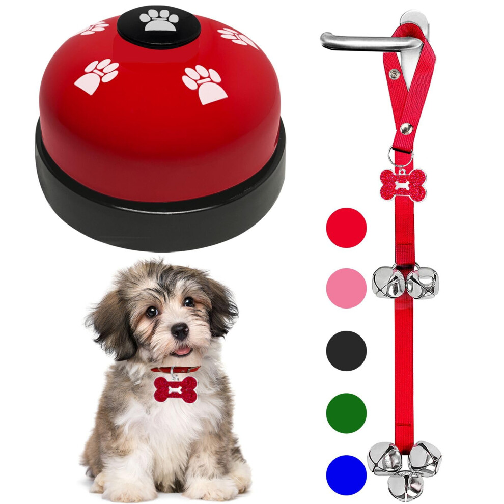 Kexiava 2 Pcs Dog Bells Toilet Training Dog Doorbell Dog Training Bell For Puppy Potty Adjustable Strap Dog Door Bell And Communication Device Dog 5051222123898