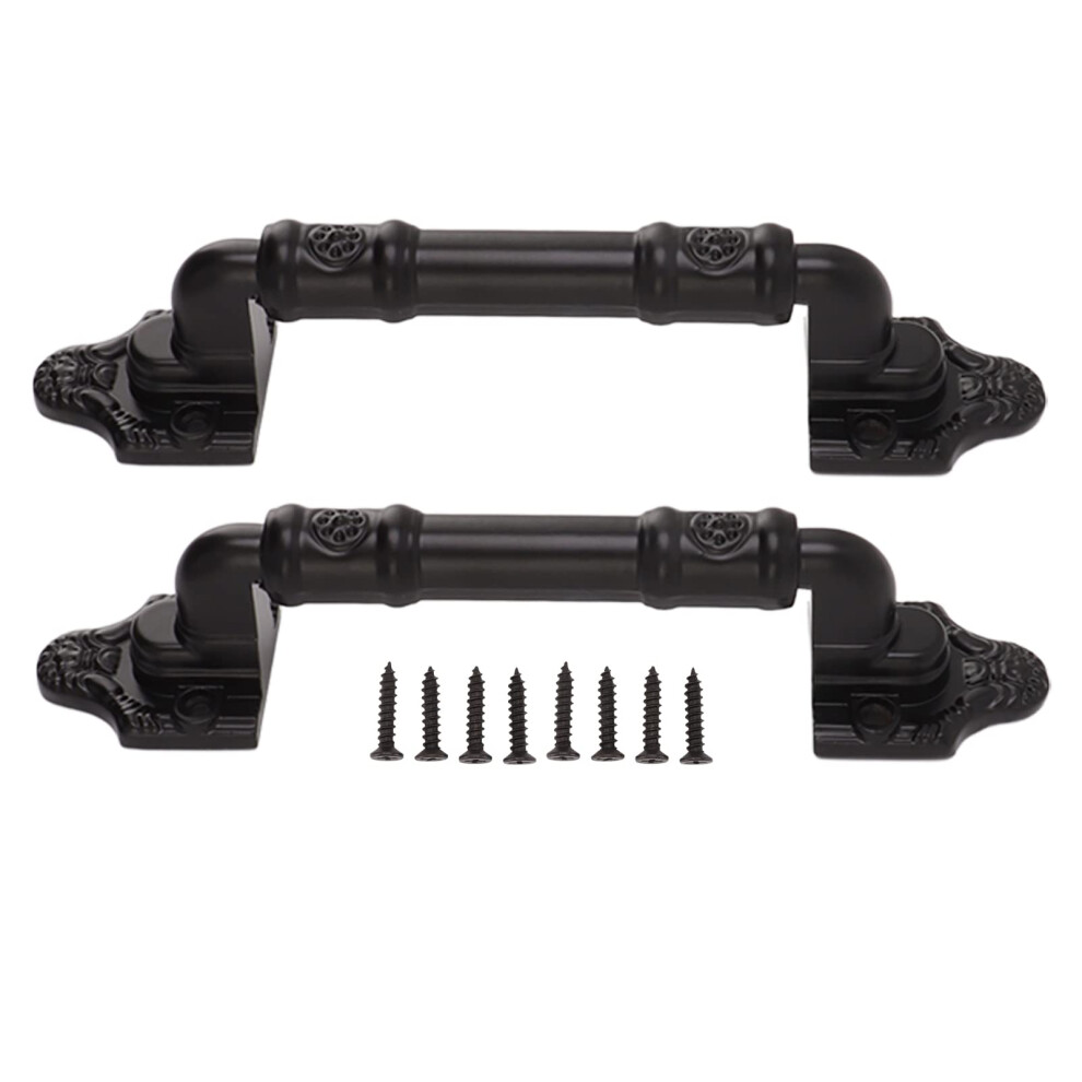 2Pcs Heavy Duty Sliding Glass Door Handle Set, Ergonomic Lever Grip, Smooth Black Finish For Warehouse Or Garden Doors 9113335306066