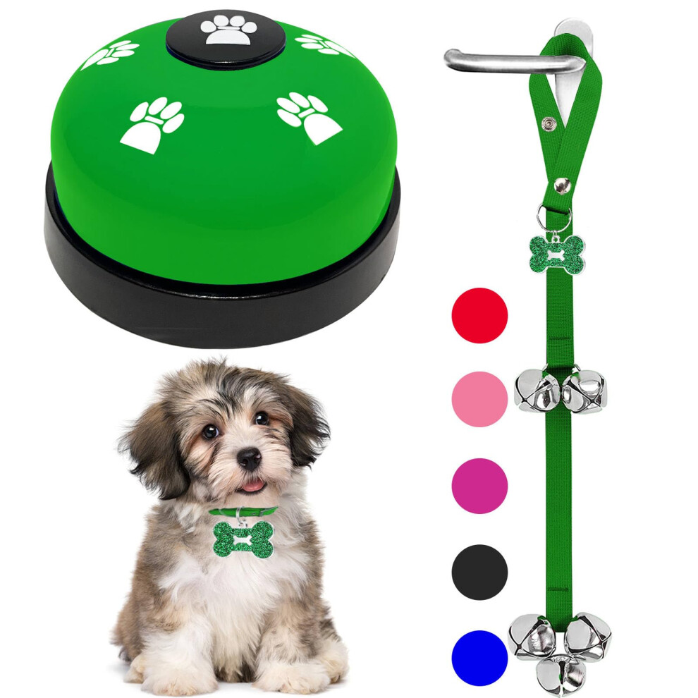 Kexiava 2 Pcs Dog Bells Toilet Training Dog Doorbell Dog Training Bell For Puppy Potty Adjustable Strap Dog Door Bell And Communication Device Dog 5051222123874