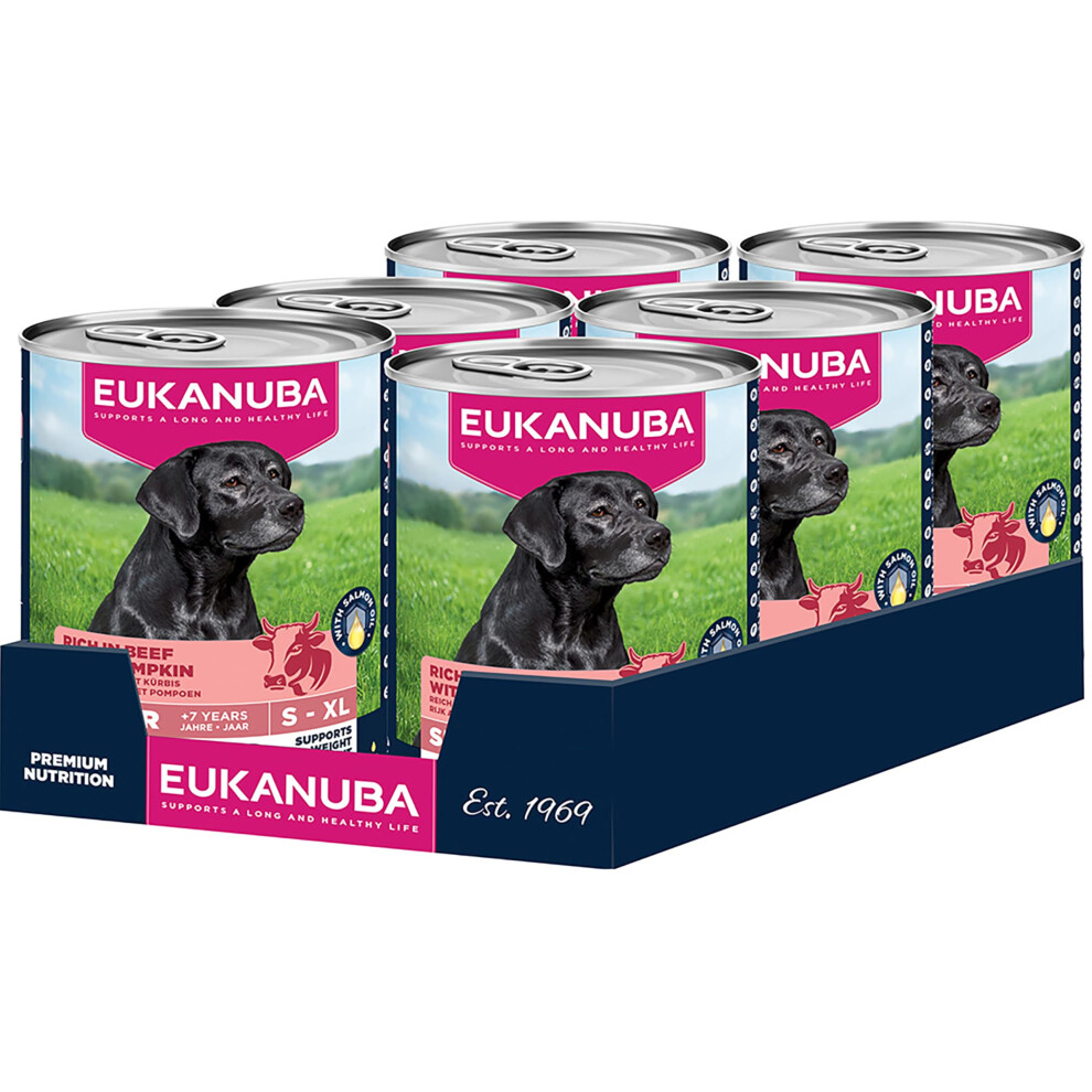 Eukanuba Senior Free Wet Dog Food Beef & Pumpkin 6 X 400G Grain