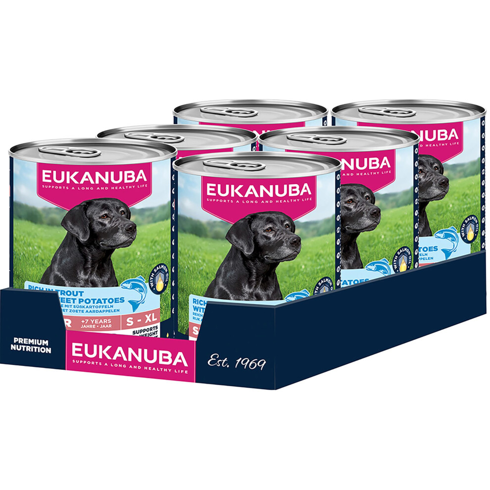 Eukanuba Senior Free Wet Dog Food Trout & Sweet Potato 6 X 400G Grain