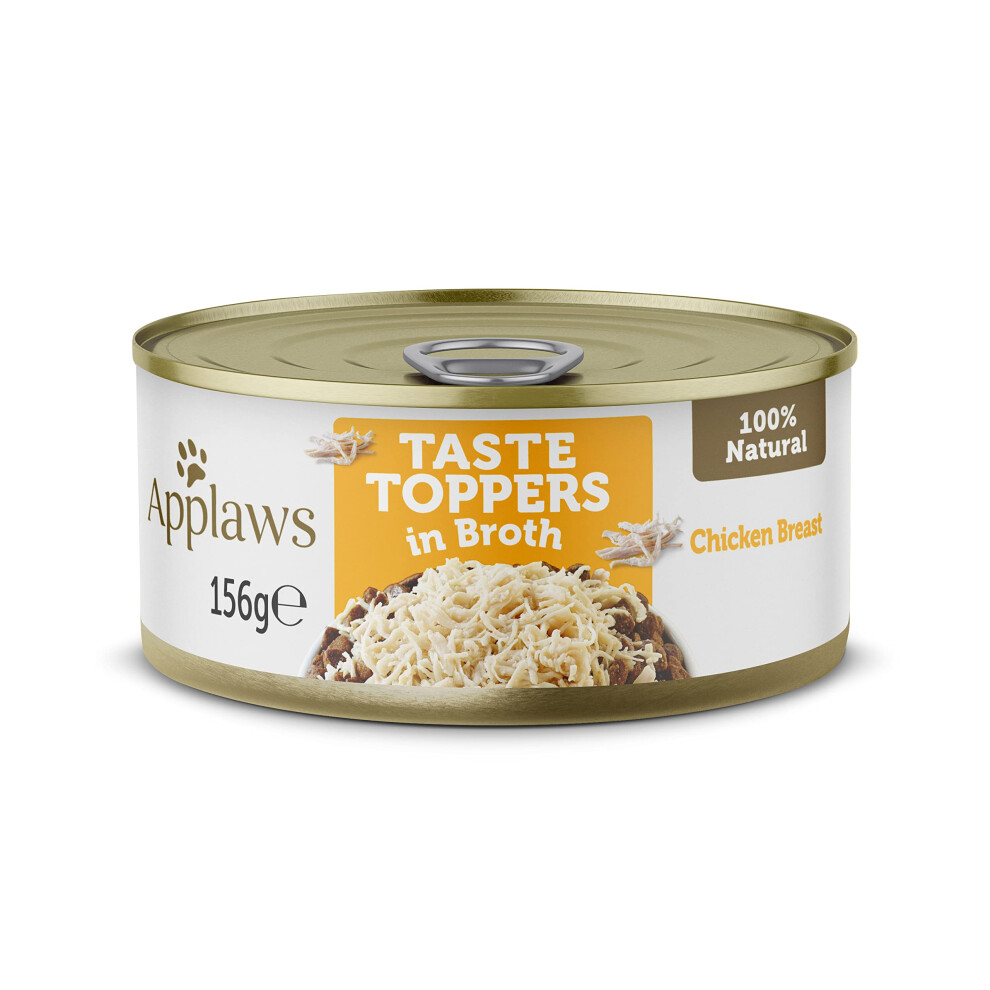 Applaws 100 Percent Natural Wet Dog Food, Chicken Breast In Broth 156 G Tin (Pack Of 12)