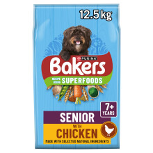 BAKERS Superfoods Senior 7+ Dry Dog Food Chicken with Vegetables 12.5kg Pack