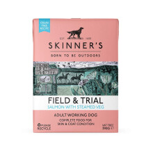 Skinner's Field & Trial Salmon & Steamed Veg - Adult Wet Dog Food, Omega 3, 390g (Pack of 18)