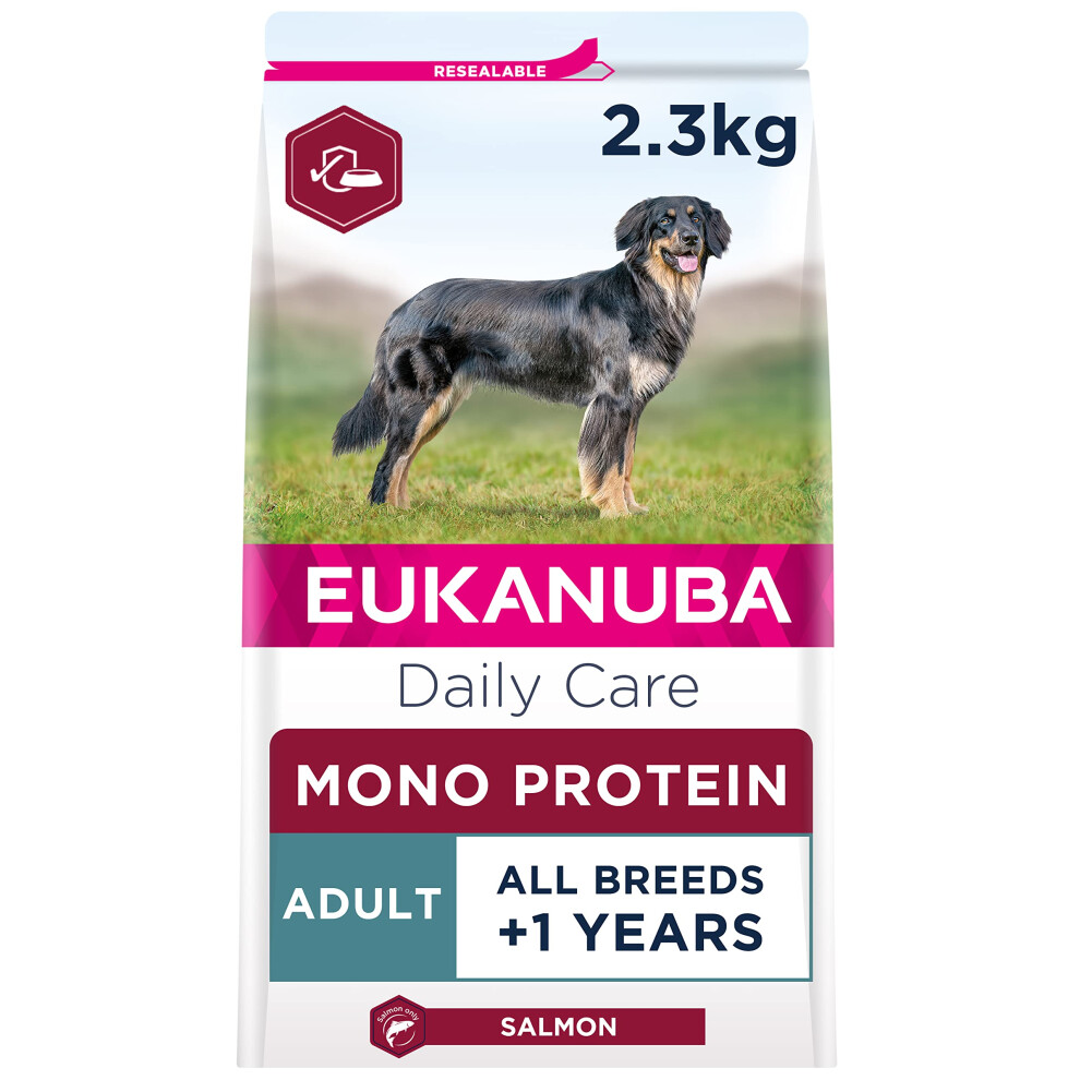 Eukanuba Mono-Protein Hypoallergenic Complete Dry Dog Food For Adult Dogs With 2.3 Kg Salmon