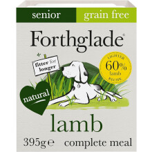 Forthglade Complete Natural Wet Dog Food - Grain Free Lamb with Vegetables (18 x 395g) Trays - Senior Dog Food 7 Years+