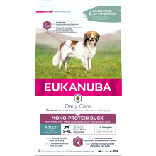Eukanuba Daily Care Mono-Protein Dog Food - Dry Food with Duck Only as Animal Protein, Low Allergy Formula, 2.3 kg