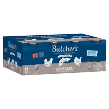 Butcher's Complete Wet Can Grain Free Hypoallergenic Adult Dog Food Joint & Coat Pack 12x390g - Chicken, Salmon & Turkey
