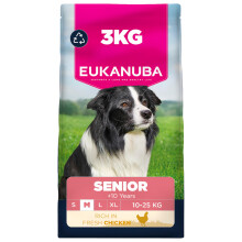 Eukanuba Fresh Chicken - Complete Dry Dog Food - For Senior Medium Breed Dogs 3KG