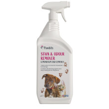 Pawbits Pet Stain and Odour Enzymatic Eliminator 1L - Lemonbalm and Comfrey All Surface All Purpose Cleaner and Deodoriser for Dogs, Cats & Pets -