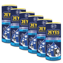 Jeyes Freshbin Powder (6 x 550g) ? Fast-Acting Odour Neutraliser with Cool Linen Scent ? Absorbs Moisture & Fluid Leaks ? Long-Lasting Indoor and