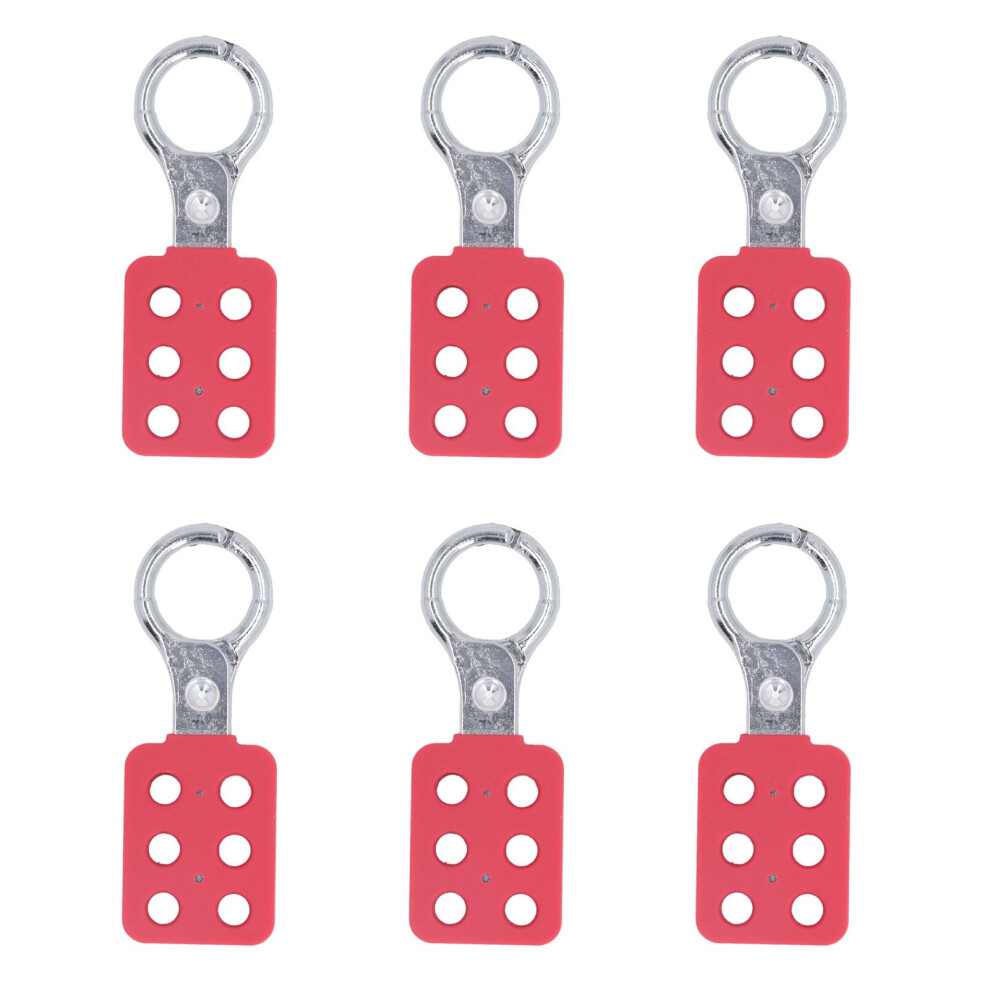 6Pcs Stainless Steel Lockout Tagout Hasps 6 Hole Multiuser Safety Lockout Design For Industrial Maintenance 9070919386671