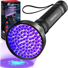 Vansky UV Light Blacklight Flashlight, 100 LED Ultraviolet Torch 395nm for Detecting Cat/Dog Urine Stains, Curing UV Resin, OCD Cleaning, Finding Golf