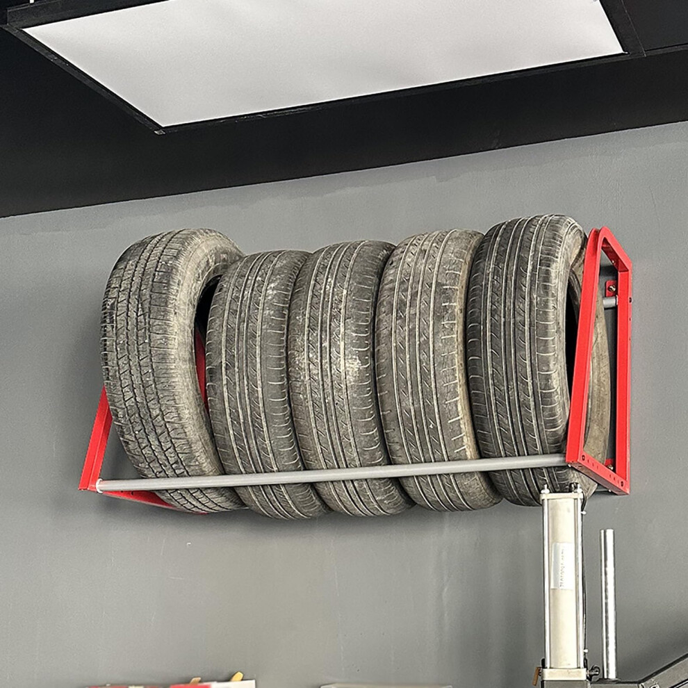 Heavy Duty Wall Mounted Tire Storage Rack For Garage With Adjustable Arms, Spacesaving Design For Spare And Winter Tires 9070919386893