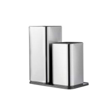 Stainless Steel Knife Block with Utensil Holder, NonSlip Base, RustResistant, Modern Design