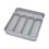 Expandable Silverware Drawer Organizer with MultiCompartment Layout for Kitchen Utensil Storage Tray Grey 1