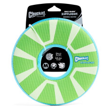 Chuckit! Glow In The Dark Frisbee Flying Disc Dog Toy Max Glow Zipflight Rechargeable High Visibility Dog Toy Flying Ring Frisbee Toy For Dogs