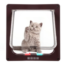 Sailnovo Cat Flap Dog Flap 4 Way Magnetic Clasp for Cats, Large Dogs 23.5 x 25 x 5.4cm Dog Door Cat Door Pet Flap, Install Easily with Telescopic