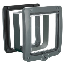 TRIXIE 4-Way Cat Flap with Tunnel, Grey, 660 g