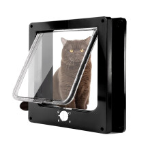 4 Way Locking Cat Flap Medium with Magnets, Extremely Durable, Easy Install Pet Door For Cats & Doggie, Silent Manual Pet Flap For Wall/Wooden/Upvc