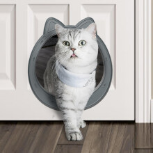 Caremyworld Large Cat Door Interior Door, No-Flap Cat Door for Interior Door, Pet Door for Cats, Easy DIY Setup, No Training, Up to 22 LBS, Easy to