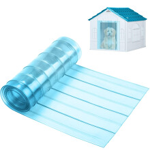 TUAKIMCE 330cm Transparent Dog Door Flap: Plastic Vinyl Replacement Strips for House, Kennel or Cat DIY Projects, 7.1 in x 10.8 ft