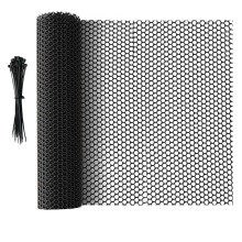 15 m x 40 cm Roll Mesh Fence, Versatile Black Plastic Fencing & Netting, Cuttable Animal Wire Mesh Fence, Durable Tree Trunk Protector, Suitable for