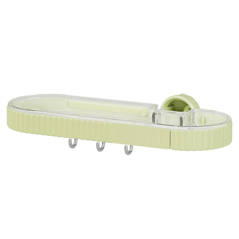 Green Kitchen Sink Sponge Holder With Fast Drain Design, Adjustable Faucet Fit And Spacesaving Storage 9070919387234