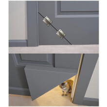 MouMouPurr Cat Door Adjustable Cat Door Hinge Kit (Left & Right Hand) - Fits Hollow & Solid Interior Doors Easy?Installation Kitty Door