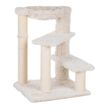 Trixie Baza Senior Cat Tree with Hammock and Steps | Scratching Posts | Cat Playground | Cream, Medium, (44544)