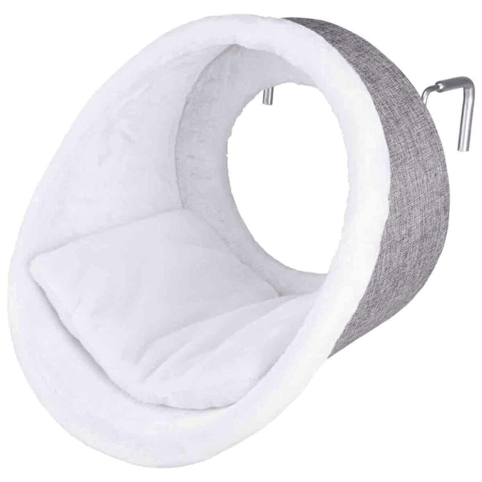 Trixie Cat Cave For Radiators In ? Cosy Cat Bed With Reversible Cushion & Adjustable Bracket ? ? 38 ? 34 Cm ? Load Capacity Up To 5 Kg ? White/Grey