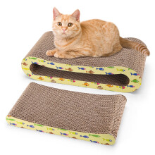 Nobleza Cat Scratcher Cats Scratching Board, 2 in 1 Kitten Lounge Bed with Catnip, Durable Cat Scratching Pad, Scratching Post for Indoor Cats,