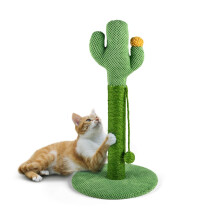 Cat Scratching Post for Indoor Cats Cactus Scratch Post Medium Kitten Scratching Post Sisal Rope Covered 58cm Cat Post With Ball Sturdy Claw Scratcher