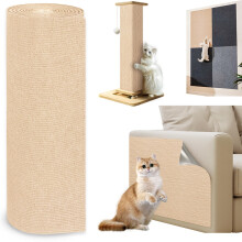 Jyvex 40x300cm Self Adhesive Cat Scratching Mat, DIY Cats Scratch Mat, Trimmable Sofa Cat Scratch Protector, Prevent Cats Scratching Furniture