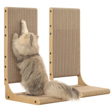 Zakkart 2-Pack Cat Scratching Board, 65cm Tall Cardboard L Shape Vertical Scratchers for Indoor Cats, Cat Scratching Post for Wall and Couch, Large