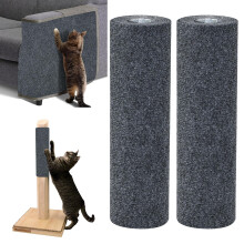 TEUYOE 2 Pcs Self Adhesive Cat Scratching Mat, 40 x 200 cm DIY Trimmable Scratching Pad for Cat Climbing Trees, Walls, Furniture, and Sofas (Dark