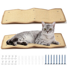 2 PcsCat Scratcher Mats, Sisal Cat Scratching Mat, Cat Scratching Pads Boards, Anti Scratch Furniture Protectors for Protecting Furnitures Bed Sofa
