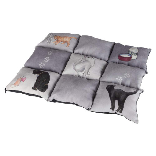 Trixie TRIXIE Patchwork Blanket Cat, 55 x 45 cm, Grey