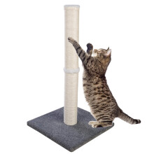 Dimaka Ultimate Tall Cat Scratching Post, Natural Sisal Rope and Carpet Base (Grey) 42 * 42 * 76
