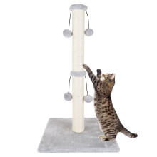 Dimaka Cat Scratching Post, Cat Scratcher for Large Cats with Teasing Toy Ball (86cm for Large Cats, Grey)